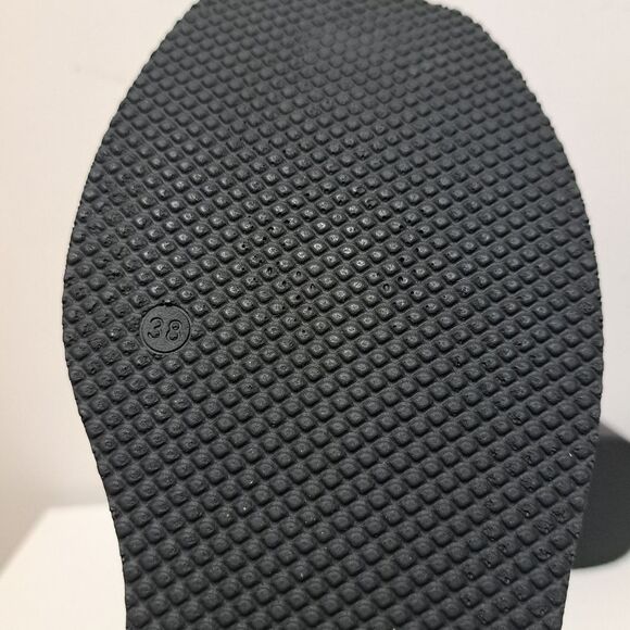 Anthropologie Triple Buckle Straps Chunky Platform Sandals Goth Boho Sz 38 Black - Picture 11 of 16